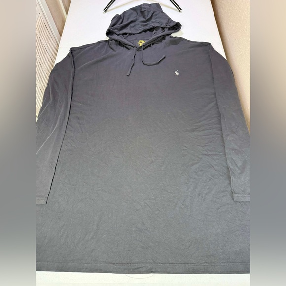 NWOT Polo Ralph Lauren Men Gray Lightweight Pullover Hoodie Shirt Pony Sz 6XB - Picture 7 of 9